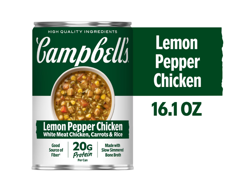 (image for) Campbell's Protein Soup Lemon Pepper Chicken 16.1oz